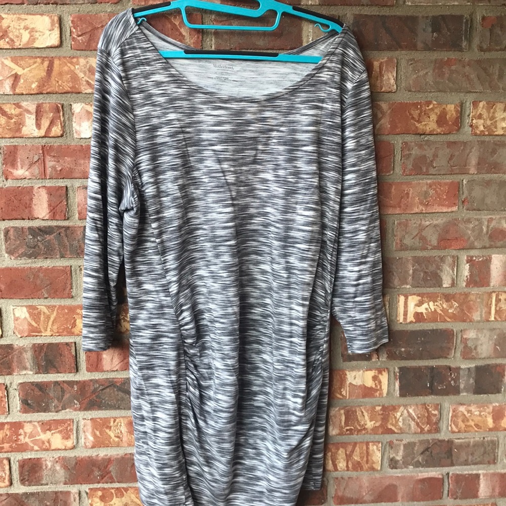 Grey//Black maternity 3/4 sleeve shirt